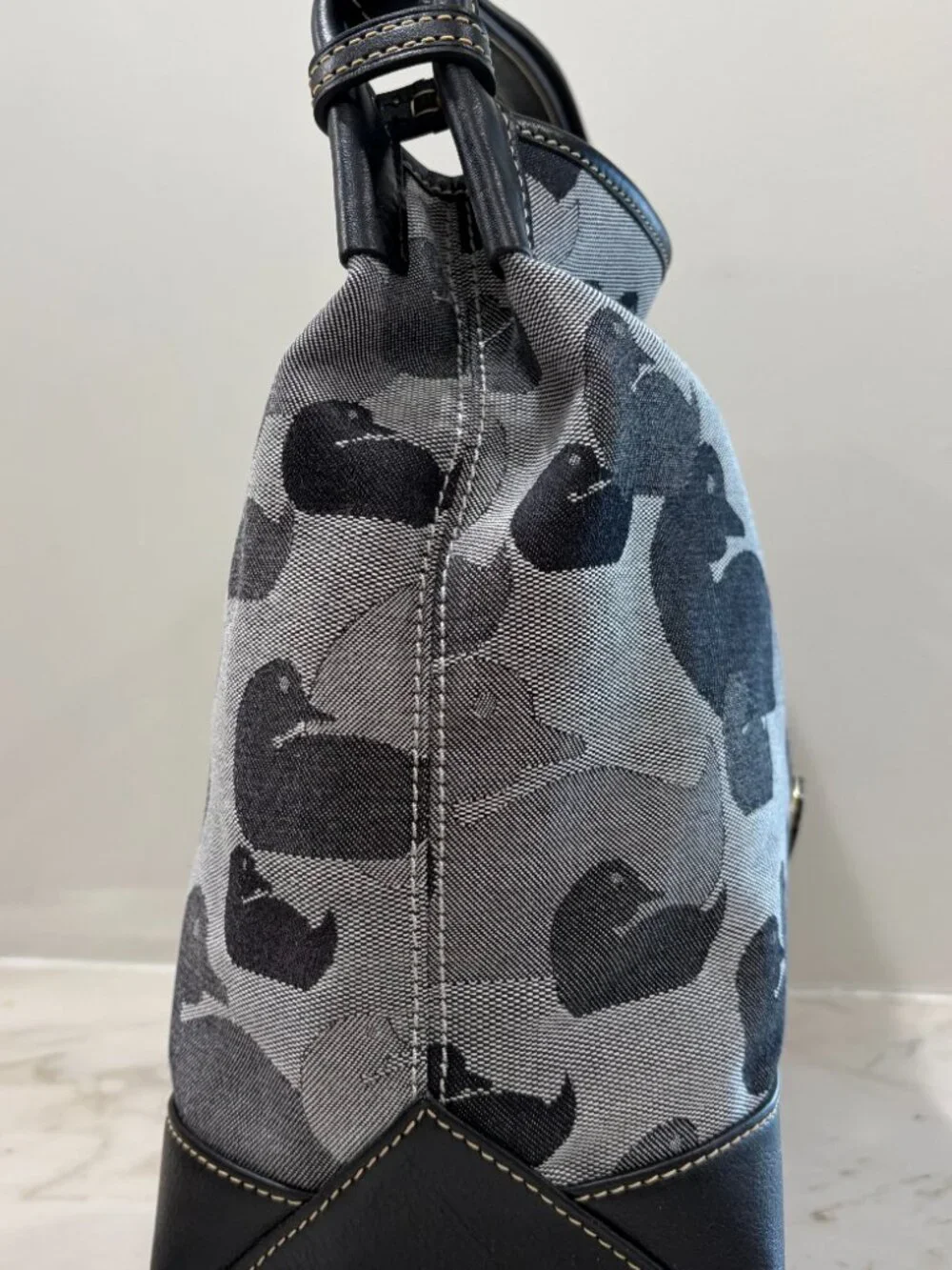 Textile Shoulder Bag with Duck Pattern by Dooney and Bourke